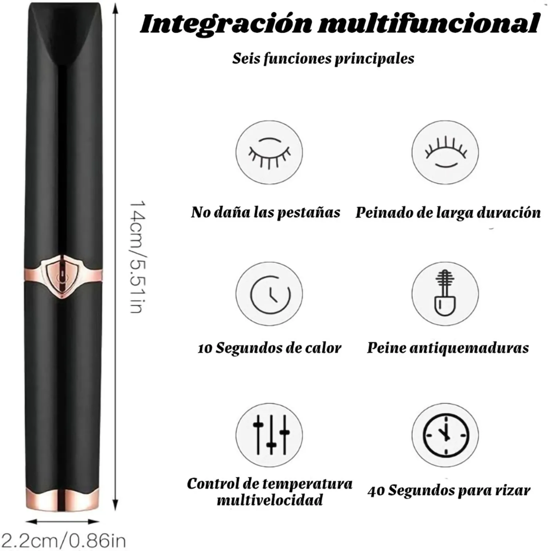 Rizador de Pestañas Eléctrica Portátil y Fácil de Utilizar
